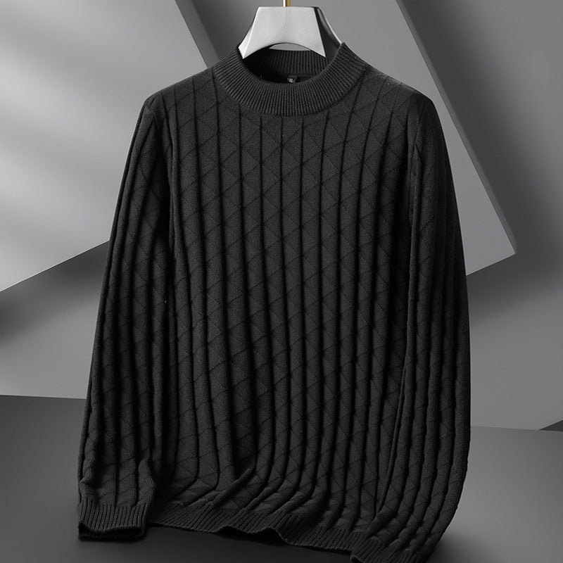 Knitted Sweater Loose Round Neck 