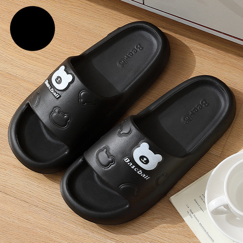 Cartoon Bear Thick-Soled Slippers