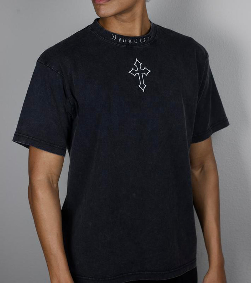 Embroidered Cross, Shortsleeve T-Shirt